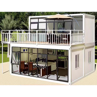 Maison conteneur modulaire contemporaine démontable de 20 pieds en panneaux sandwich d'acier à montage rapide et livraison en kit, à vendre