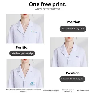<span class=keywords><strong>เสื้อ</strong></span>กาวน์ห้องปฏิบัติการทางเคมีและชีวภาพ ผ้าด็อบบี้ ทนกรด ด่าง กันน้ำ สีขาว แขนยาว สำหรับงานทางการแพทย์โดยเฉพาะ - Product Image 6