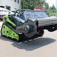 Tondeuse à gazon diesel 24V à prix d'usine, tondeuse à chenilles RC 800 mm avec levage hydraulique pour la ferme