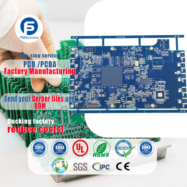 High Reliability Multilayer PCB Board Manufacturing with 94v0 RoHS Certified FR4 Substrate