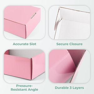 9x6x3 màu hồng gửi thư hộp mạnh mẽ Hộp Quà Tặng bưu phẩm Doanh Nghiệp Nhỏ, vận chuyển nguồn cung cấp các tông sóng đóng gói - Product Image 5