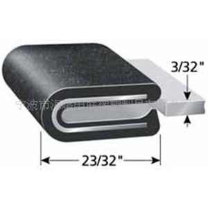 U Shaped Rubber <b>PVC</b> Edging <b>Strip</b> 17 32 Inch Width 1 4 Inch Thickness For Door Window Protection Sealing Decorative Use - Product Image 2