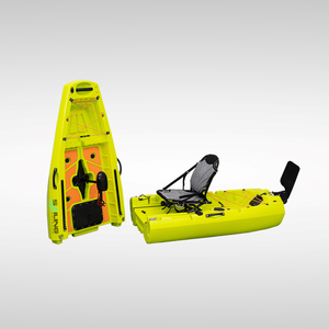 Kayak/Canoë Modulaire Monoplace Pro Version 9.5FT en PEHD, Nouveau Design Pliable avec Moteur Détachable et Ailerons de Propulsion pour le Surf - Product Image 3