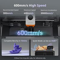 Imprimante 3D Kobra S1 220x220x240 mm, volume d'impression en plastique FDM, impression haute vitesse, nivellement automatique complet, verre trempé, prise EU, AC