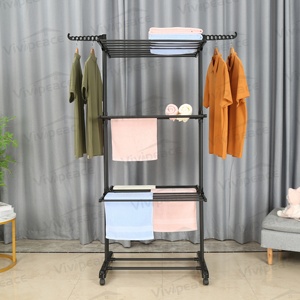 Porte-vêtements <span class=keywords><strong>pas</strong></span> <span class=keywords><strong>cher</strong></span> à 3 niveaux pour séchage de vêtements - Product Image 5