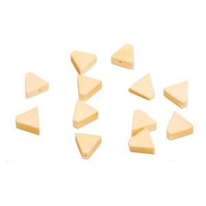 Cuentas de madera pulida Ilan triangulares de 11x4.9x9.7mm, 12 piezas para prendas de vestir - Product Image 1