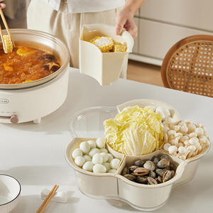 Plat de service rotatif multifonctionnel en plastique <span class=keywords><strong>pour</strong></span> légumes et plats chauds, idéal <span class=keywords><strong>pour</strong></span> la vente en gros - Product Image 2