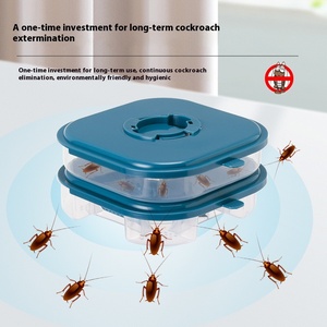 Potente Trampa para Cucarachas de Plástico Sólido Ligero y Ecológico para el Hogar, Caja Trampa para Cucarachas para Cocina y Baño, Forma Cuadrada, Transparente - Product Image 2