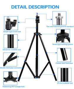 Trípode Fantai, el Más Vendido, de 2.1 m, Soporte para Cámara, para Fotografía, Aro de Luz o Teléfono, con Caja Marrón - Product Image 2