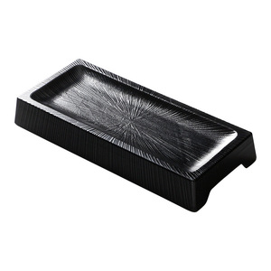 Melamine Rectangular <b>Plate</b> Set <b>Black</b> Commercial Restaurant Use Party Dishes - Product Image 5