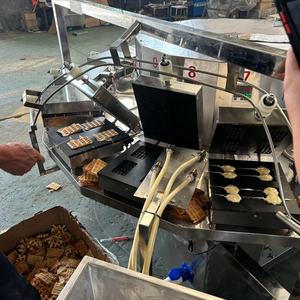 Machine à rouleaux de noix de coco croustillante d'approvisionnement d'usine de ravitaillement automatique Ligne de production professionnelle de gaufres à bulles et de crêpes croustillantes - Product Image 4