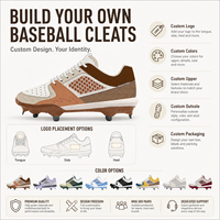 Chaussures de baseball personnalisées OEM pour hommes, crampons en caoutchouc moulés, antidérapantes, chaussures d'entraînement, marque privée