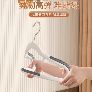 Clothes Hanger Non Slip Anti Shoulder Plastic Hanger For Bedroom Storage Coat Hanger With <b>Hook</b> Type Rectangle Shape - Product Image 3
