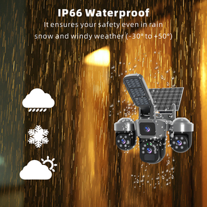 Cámara Solar 4G Wistino <span class=keywords><strong>V380</strong></span> de 9MP, Cámara de Seguridad CCTV con Energía Solar, Red 4G, PTZ, Triple Lente, Cámara Solar WIFI - Product Image 6