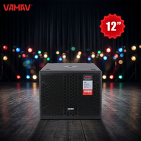 VAMAV Enceinte de Scène NOVA TX12S Équipement Audio Professionnel Bluetooth en Bois avec Subwoofer 12'' pour DJ et Concerts