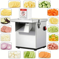 Commerciële groentesnijmachine 200W 220V motor 5 snijgroottes Laag geluidsniveau Aardappel Fruit Commerciële catering bakkerij Henan