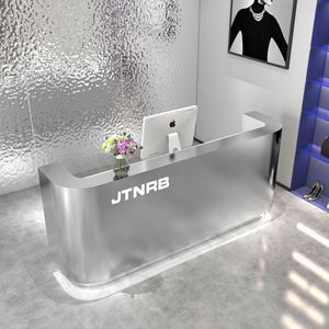 Mostrador de Recepción Minimalista con Logotipo Personalizado <span class=keywords><strong>para</strong></span> Salón, Spa de Alta Gama, Clínica, Tienda - Product Image 6