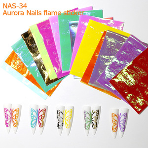 Haute qualité papillon feu aurore lapin feuille <span class=keywords><strong>flocon</strong></span> <span class=keywords><strong>de</strong></span> <span class=keywords><strong>neige</strong></span> nuage lèvre forme <span class=keywords><strong>ongle</strong></span> autocollant brillant Laser holographique ongles pour les filles - Product Image 2