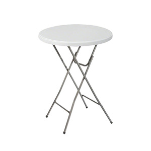 Mesa de Coquetel Portátil para Uso Interno e Externo, Mesa Alta Redonda de Plástico, Mesa Dobrável para Festas e Eventos de Casamento - Product Image 1