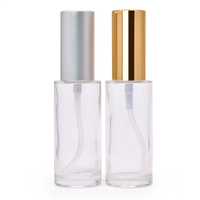 Bouteille de pulvérisation de parfum rechargeable, bouteille ronde transparente de 30ml en verre à brume fine, vente en gros