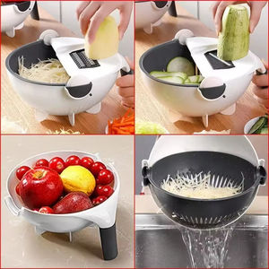 <b>Multifunctional</b> 9-in-1 Manual <b>Vegetable</b> <b>Cutter</b> & Slicer Fruit <b>Vegetable</b> Chopper Shredder Grater Kitchen Tool Online Onion <b>Cutter</b> - Product Image 4