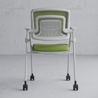 Chaise de formation de couleur blanche chaise de table d'étude adulte pour la formation école bureau mobile réunion chaise de formation en plastique