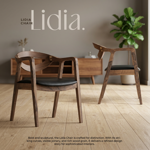 Fauteuil de salle à manger en noyer massif avec rembourrage confortable en microfibre, mobilier de salle à manger moderne en bois - Product Image 2