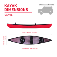 Canoë Rotomoulé 4m+ Direct Usine, Bateau de Pêche Durable pour 2-3 Personnes pour Lac et Rivière