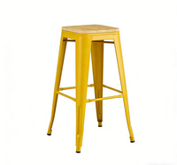 Chaises de salle à manger empilables en métal, style industriel contemporain, tabourets de bar pour café, maison, bureau, hôtel et usage extérieur