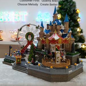 Grande <span class=keywords><strong>Casa</strong></span> Natalizia Luminosa a LED Musicale Castello Europeo Parco Divertimenti Decorazioni di <span class=keywords><strong>Natale</strong></span> <span class=keywords><strong>Regali</strong></span> <span class=keywords><strong>per</strong></span> le Feste Ornamenti Lanterna - Product Image 4