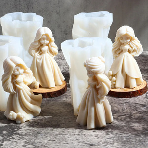 KK1026 Handmade 3D Girl <strong>Doll</strong> Silicone <strong>Mold</strong> for Aromatherapy Candle Cake Tools-Plaster Aromatherapy Candle <strong>Mold</strong> - Product Image 2