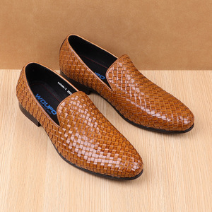Nouveau best-seller Chaussures en cuir de haute qualité pour hommes Business Casual Formal Woven Slip On Style - Product Image 1