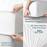 Draps de lit en coton égyptien Cloudland 300 fils/cm² 4 pièces en tissu de coton percale pour la literie Literie en coton de haute qualité pour l'hiver