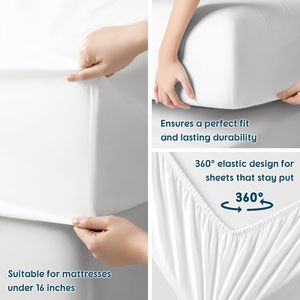גליונות כותנה-יריעות כותנה <span class=keywords><strong>300</strong></span> <span class=keywords><strong>tc</strong></span> 4 יח 'תופס בד כותנה באיכות גבוהה לחורף - Product Image 2