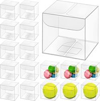 Boîtes d'emballage en plastique transparent PVC personnalisables, boîte carrée transparente en PET pour cadeaux de vente au détail, pliable, MOQ 50 pièces, accepte les personnalisations