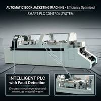 Nouvel équipement automatique de cerclage et de gainage de livres à grande vitesse avec insertion double de dépliants, machine PLC pour l'enrobage des livres