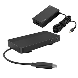 Station d'accueil de voyage double écran USB-C pour Lenovo 40B90100 avec adaptateur secteur 100W, compatibilité universelle, en stock - Product Image 2