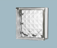 Bloc de verre flotté givré massif, motif plat, haute transmission lumineuse, panneau de construction pour cuisine, chambre, hall industriel