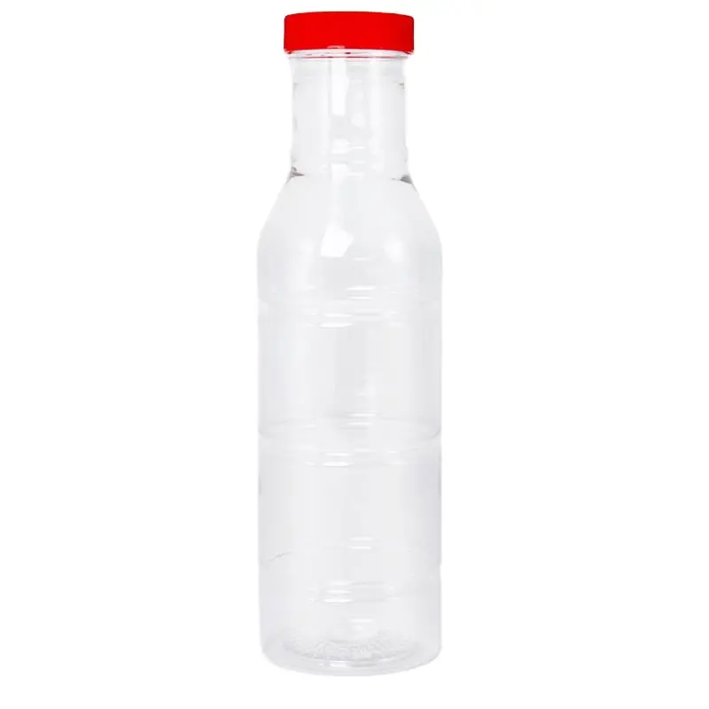 xypackaging 360ml 12oz खाली स्पष्ट पालतू प्लास्टिक छेड़छाड़ स्पष्ट सॉस पैकेजिंग बोतलें