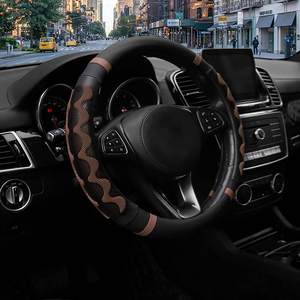 Fundas para <span class=keywords><strong>volante</strong></span>, Protector de cuero de microfibra Universal de 15 pulgadas, antideslizante - Product Image 3