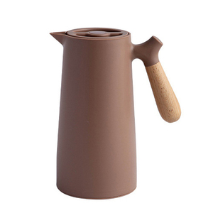 1.0l 1.8l <b>Double</b> <b>Wall</b> Vacuum Flask Inner <b>Glass</b> Stainless Steel 316 Outer With Wooden Handle Nordic Style Kepp Warm 24hrs - Product Image 1