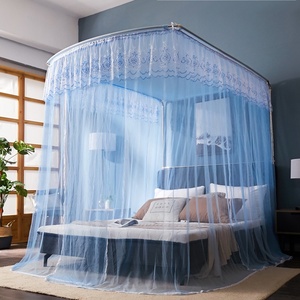 <span class=keywords><strong>Mosquitera</strong></span> portátil con riel guía en forma de U, tamaño King, <span class=keywords><strong>para</strong></span> cama de bebé, <span class=keywords><strong>para</strong></span> uso doméstico, plegable - Product Image 4