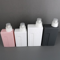 Оптом 600 мл 1000 мл HDPE пластиковая белая розовая серая Квадратная Форма Диспенсер жидкости упаковка бутылка моющего средства для стирки