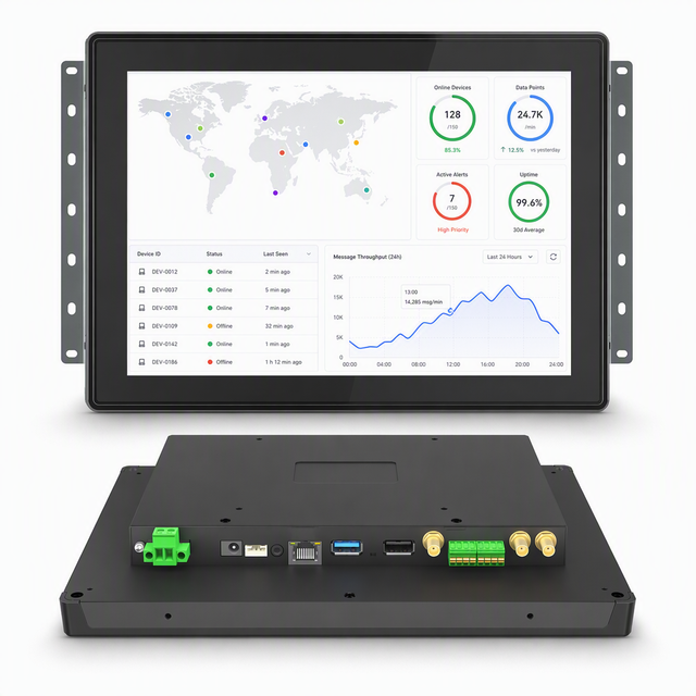 15.6 Inch Android Industrial All-in-One Touch Screen PC RK3568 Capacitive 10 Point IPS IP65 Front Panel Restaurant POS Stock
