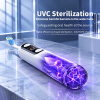 Brosse à dents électrique vibrante intelligente avec écran, stérilisation UVC, brosse à dents électrique avec 60000 VPM, fabriquée en usine BSCI