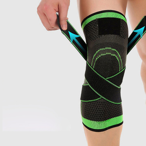 Genouillères de compression antidérapantes pour le sport, le football et le cyclisme, avec sangles de maintien pour le mollet et le genou – Vente en gros - Product Image 2