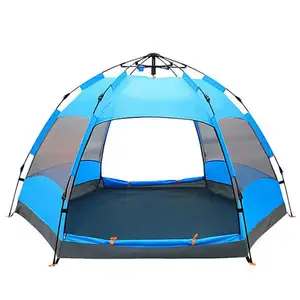 即时露营帐篷弹出遮阳伞帐篷简单快速设置圆顶家庭帐篷3-8人