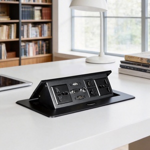 Enchufe retráctil con un botón, toma <span class=keywords><strong>de</strong></span> corriente oculta con USB y red, caja <span class=keywords><strong>de</strong></span> mesa <span class=keywords><strong>de</strong></span> conferencias con toma <span class=keywords><strong>de</strong></span> CA abatible empotrada - Product Image 6