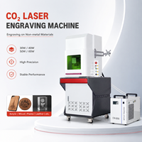 Machine de marquage laser CO2 fermée 30W 40W 50W 60W, graveur laser pour bois, acrylique, cuir, machine laser acrylique facilement transportable