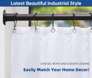 Direct Sale Ultra-minimalist Metal Shower <strong>Curtain</strong> <strong>Pole</strong> Adjustable Shower <strong>Curtain</strong> Rod High <strong>End</strong> Design for Bathroom - Product Image 4